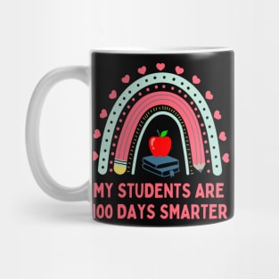 MY STUDENTS ARE 100 DAYS SMARTER CUTE BOHO RAINBOW TEACHERS Mug